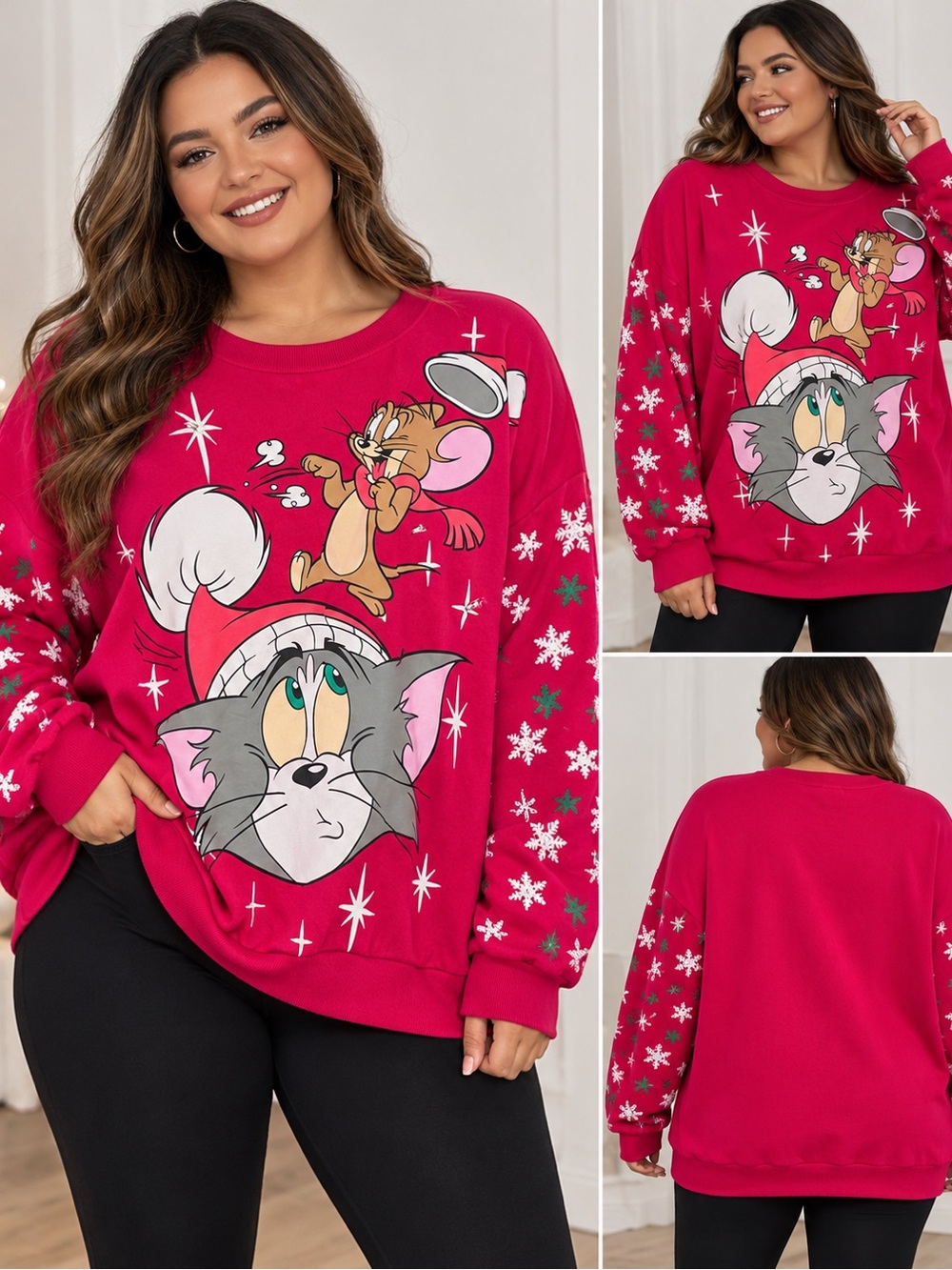 Tom & Jerry Christmas Light-Up Sweatshirt – Size XXL